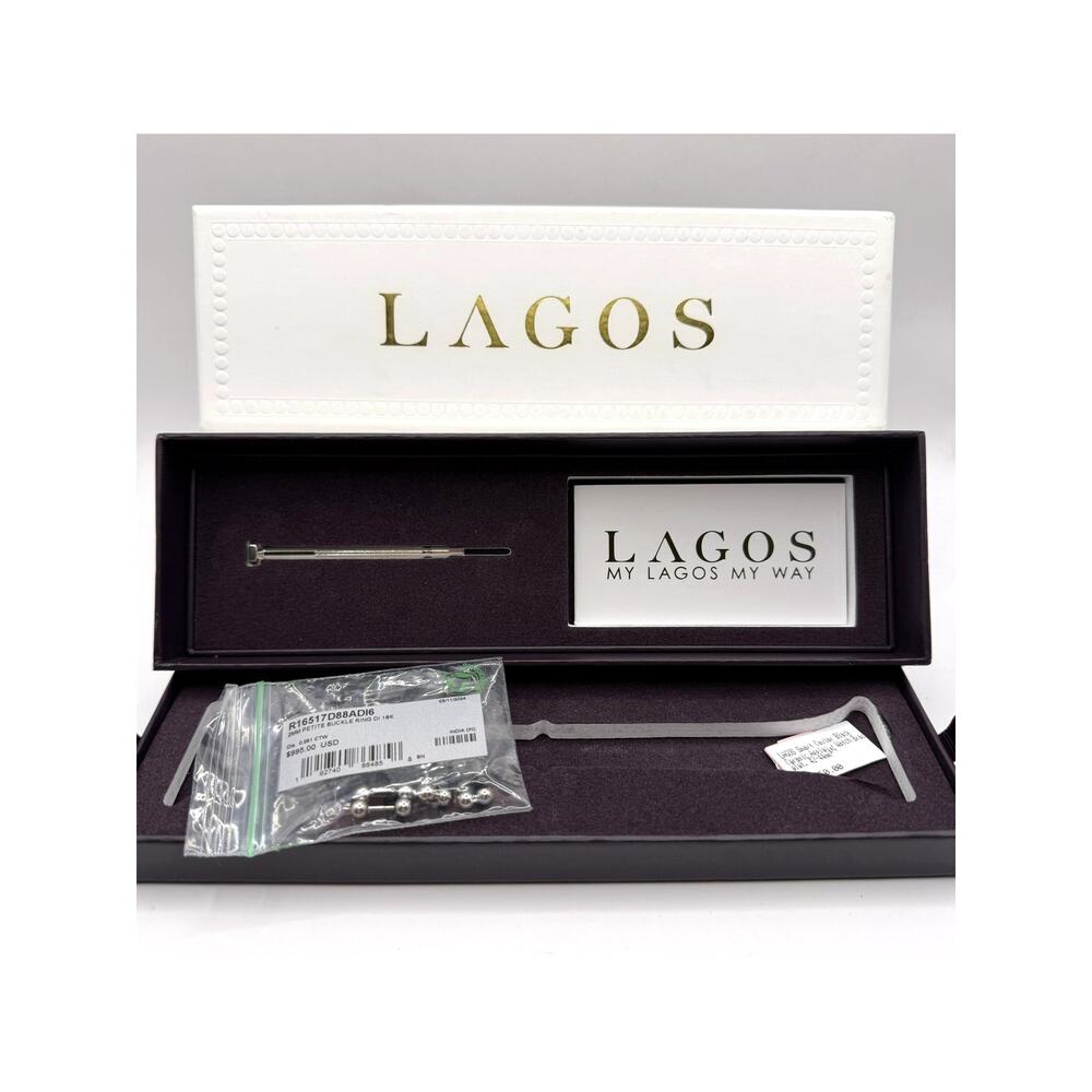 Lagos Smart Caviar Link Sizing Tool W/Black Ceramic & 18K Replacement Band Links